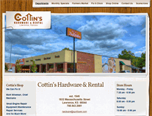 Tablet Screenshot of cottinshardware.com